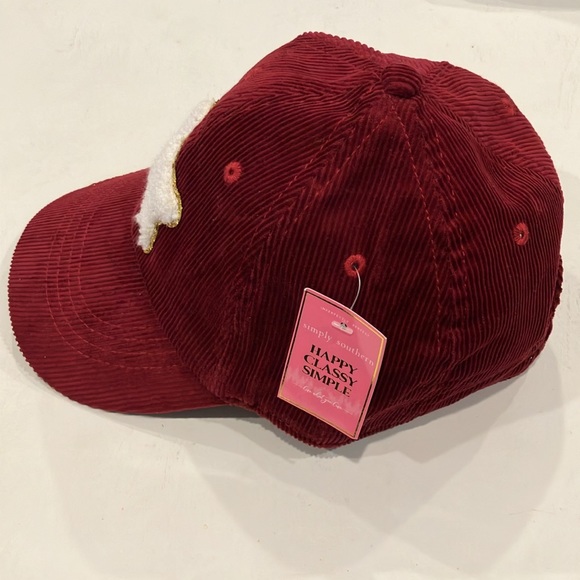 Simply Southern | Burgundy Corduroy Baseball Cap - Picture 5 of 11